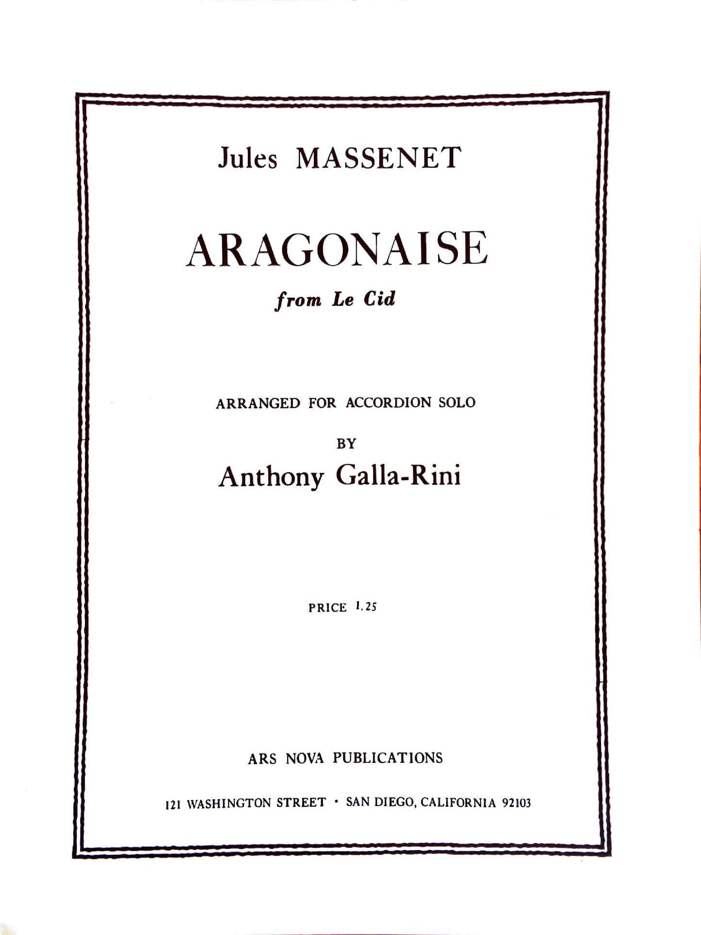 Aragonaise from 'Le Cid'