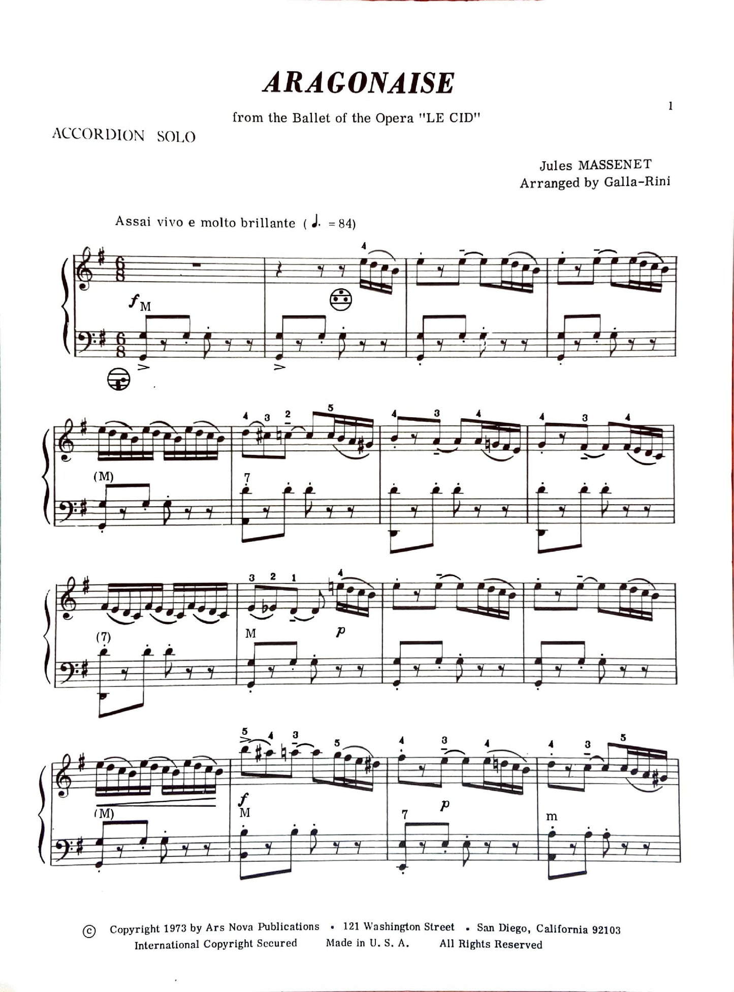 Aragonaise from 'Le Cid'