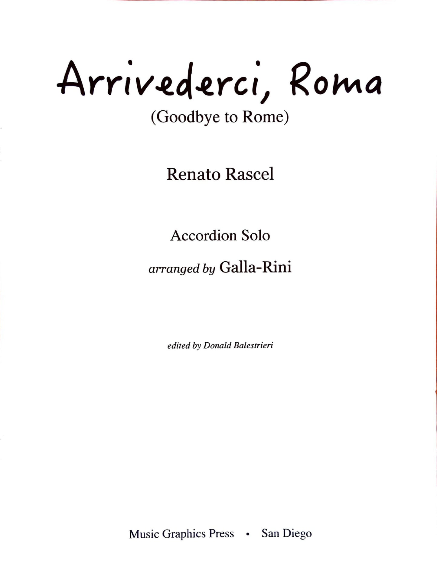 Arrivederci, Roma