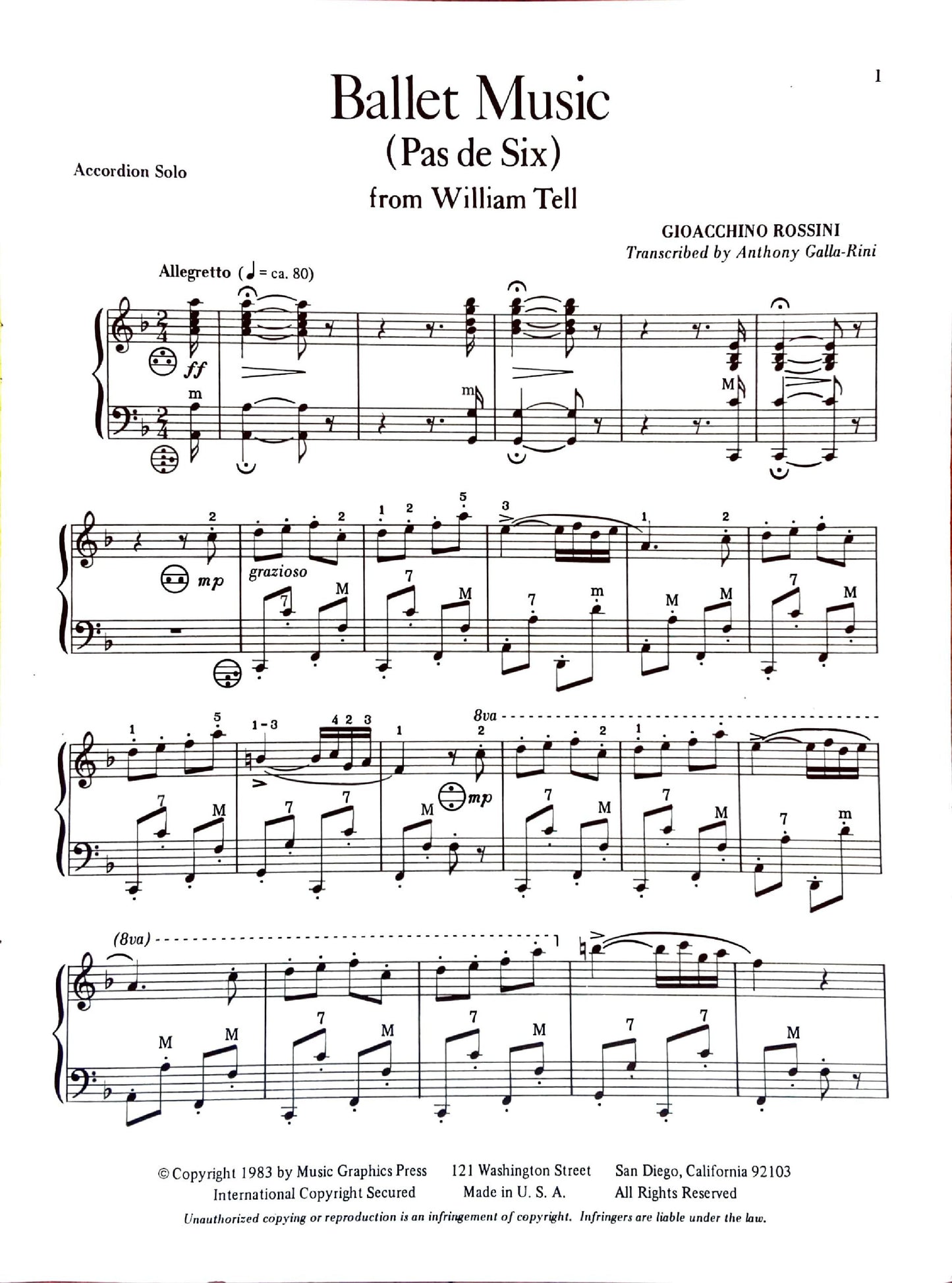 Ballet Music (Pas de Six) from William Tell