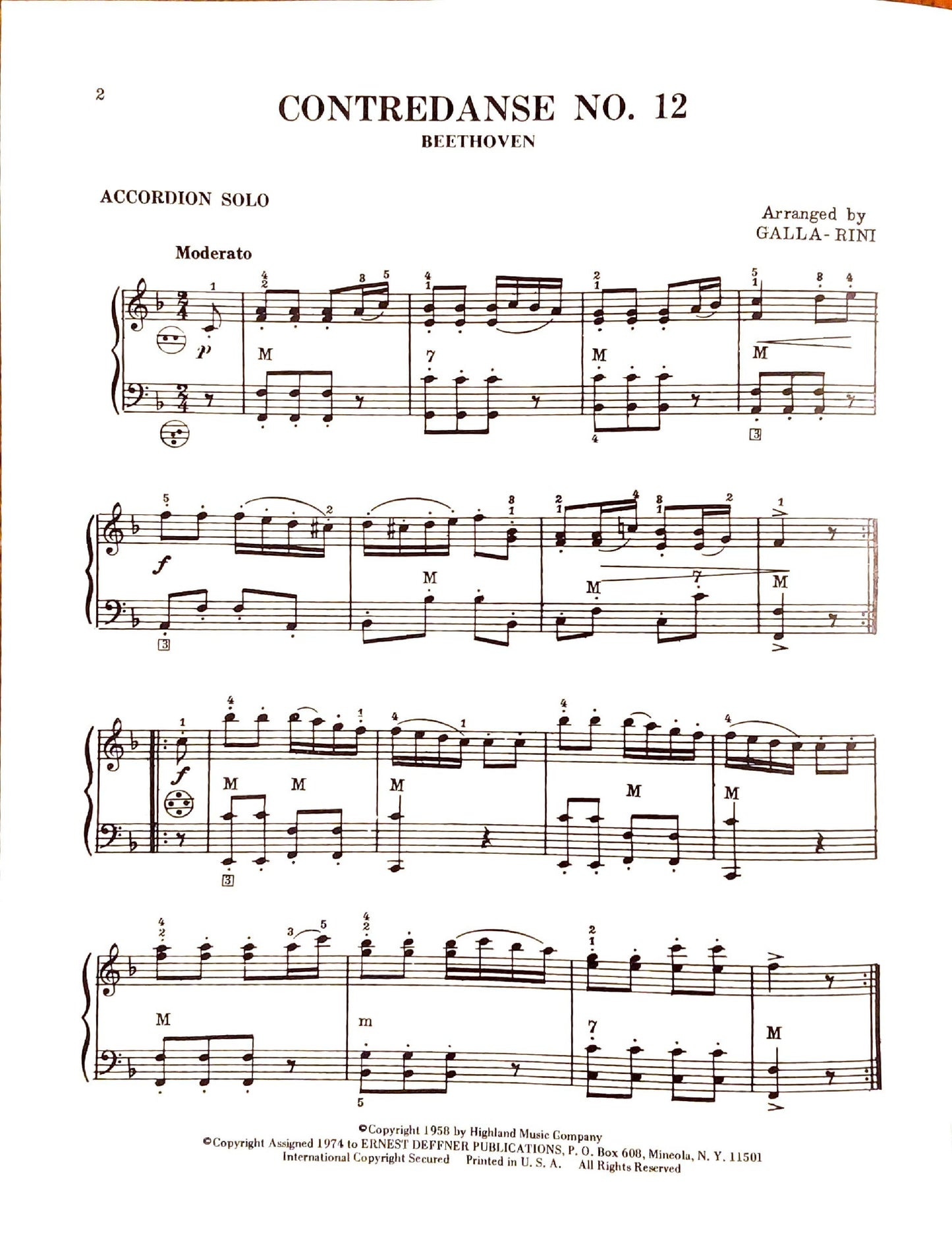 Contredanse No. 12
