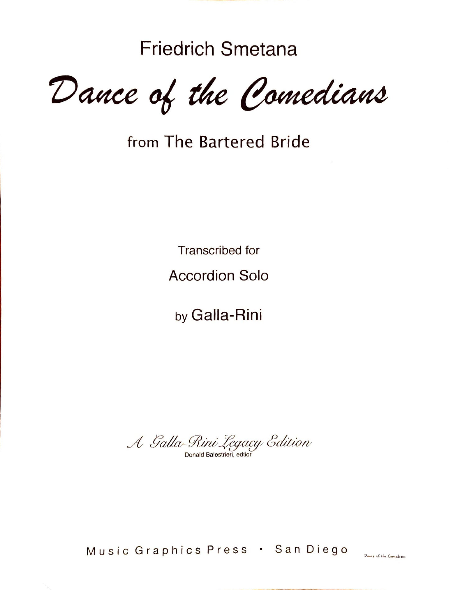 Dance of the Comedians from 'The Bartered Bride'