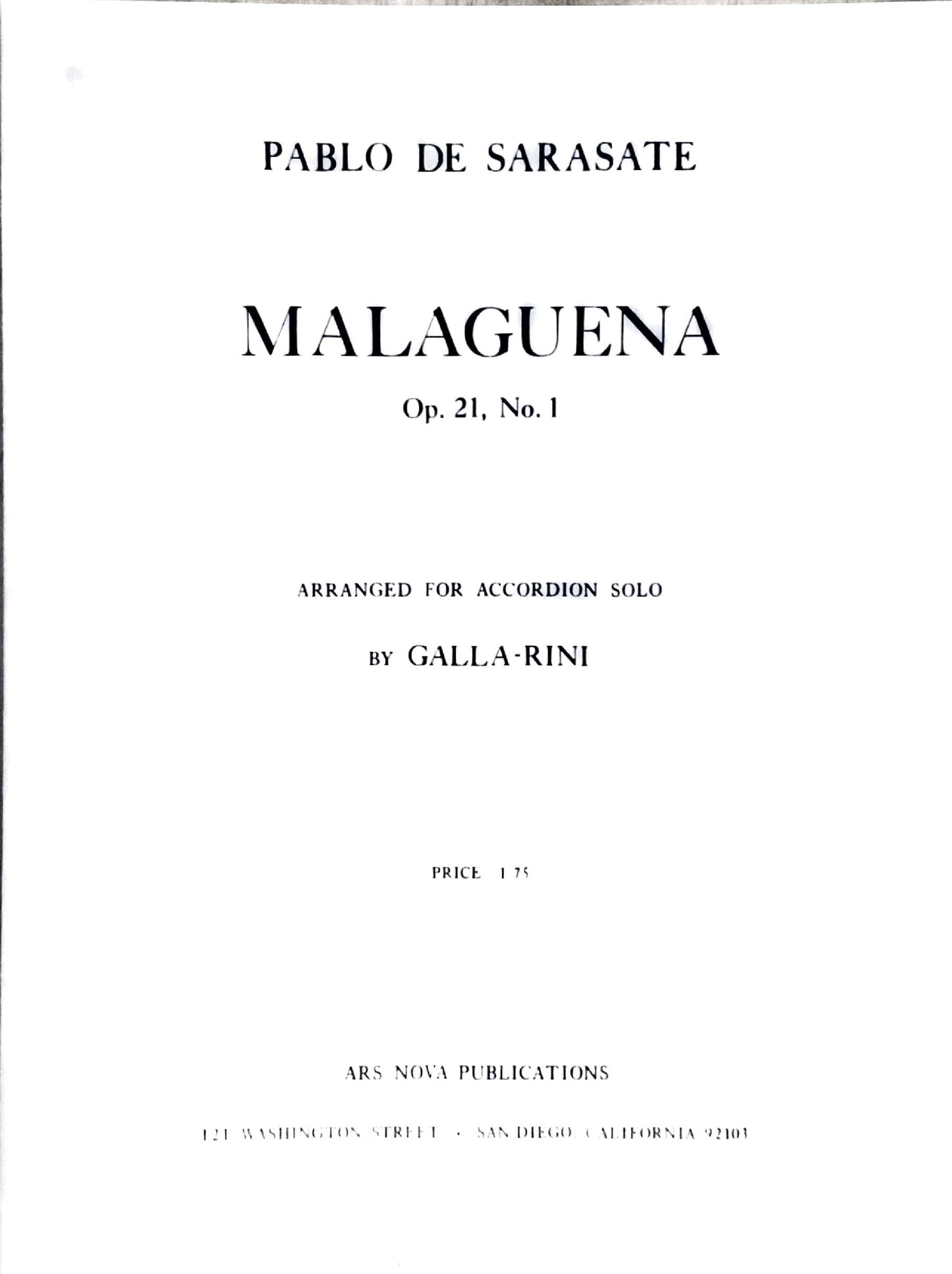 Maleguana Op 21, No. 1