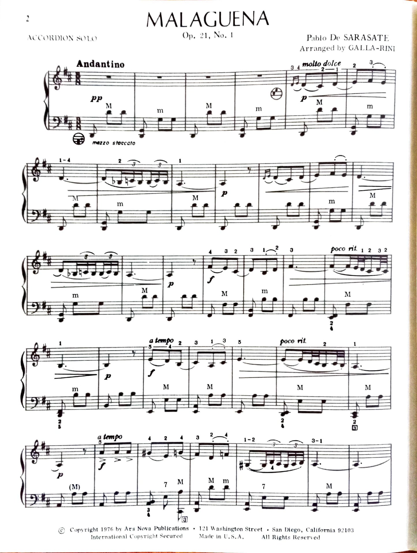 Maleguana Op 21, No. 1