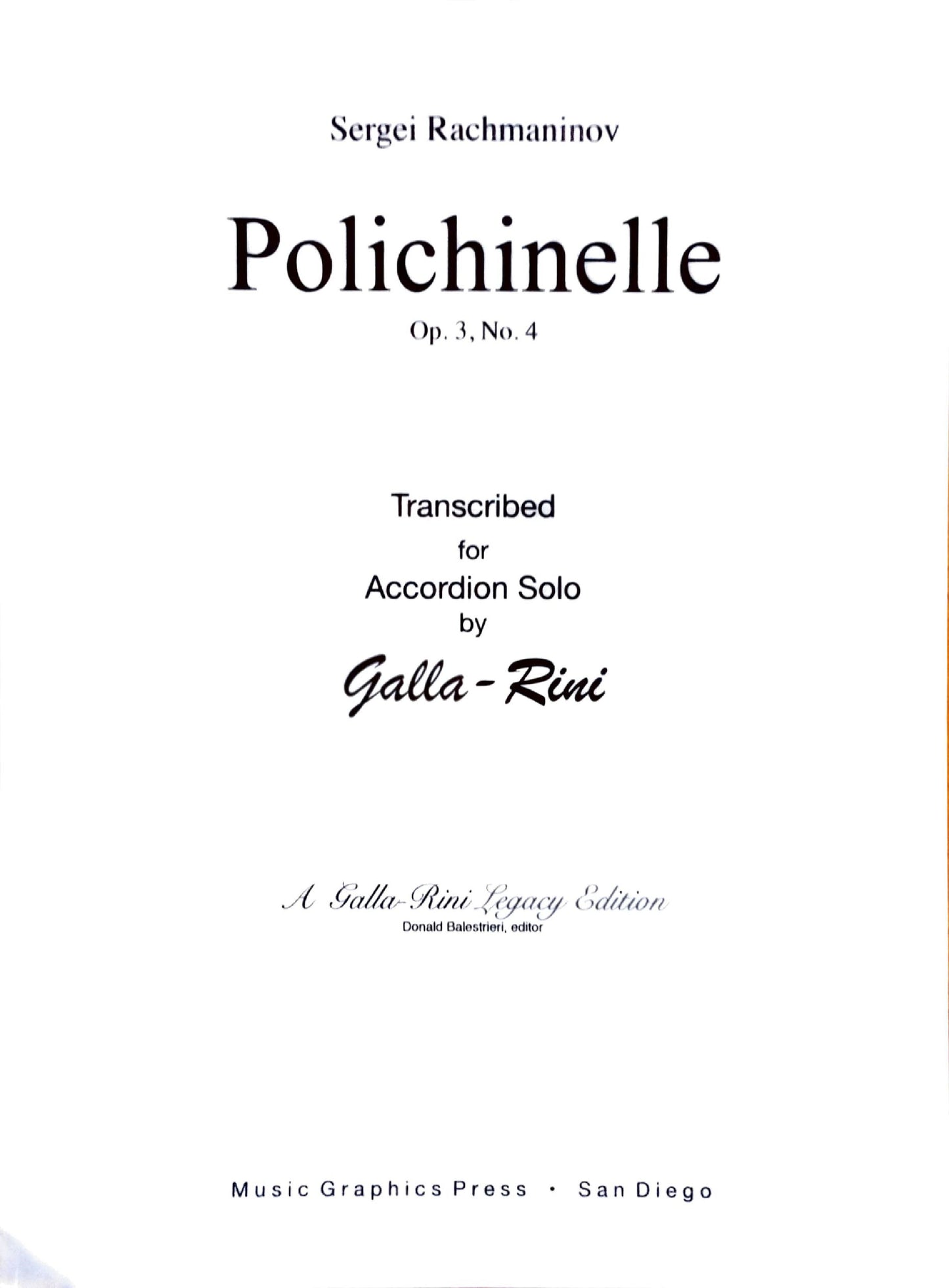 Polichinelle Op. 3, No. 4