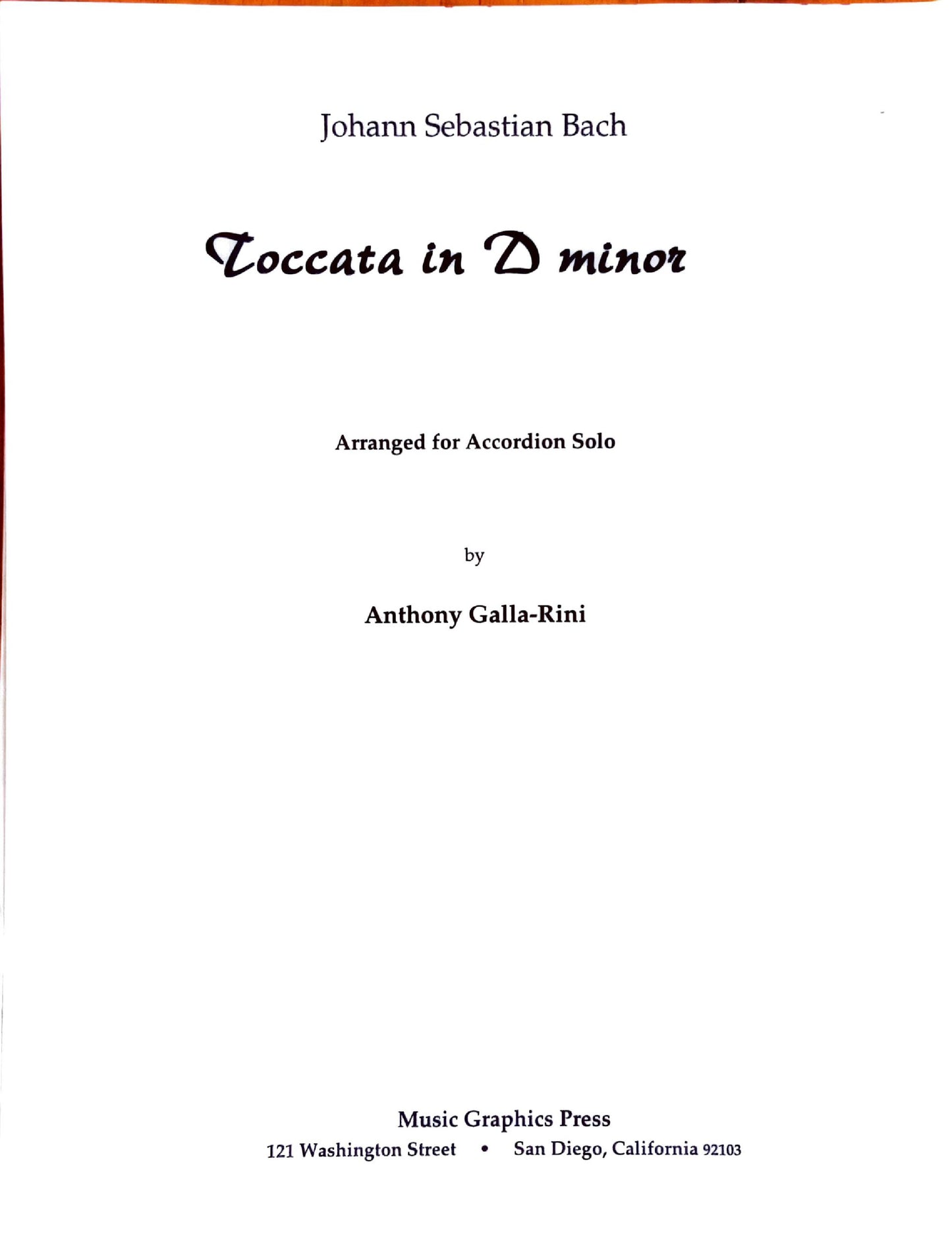 Toccata in D Minor