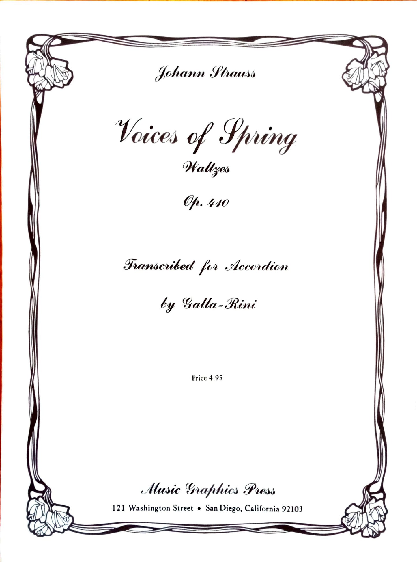 Voices of Spring Waltzes Op. 410