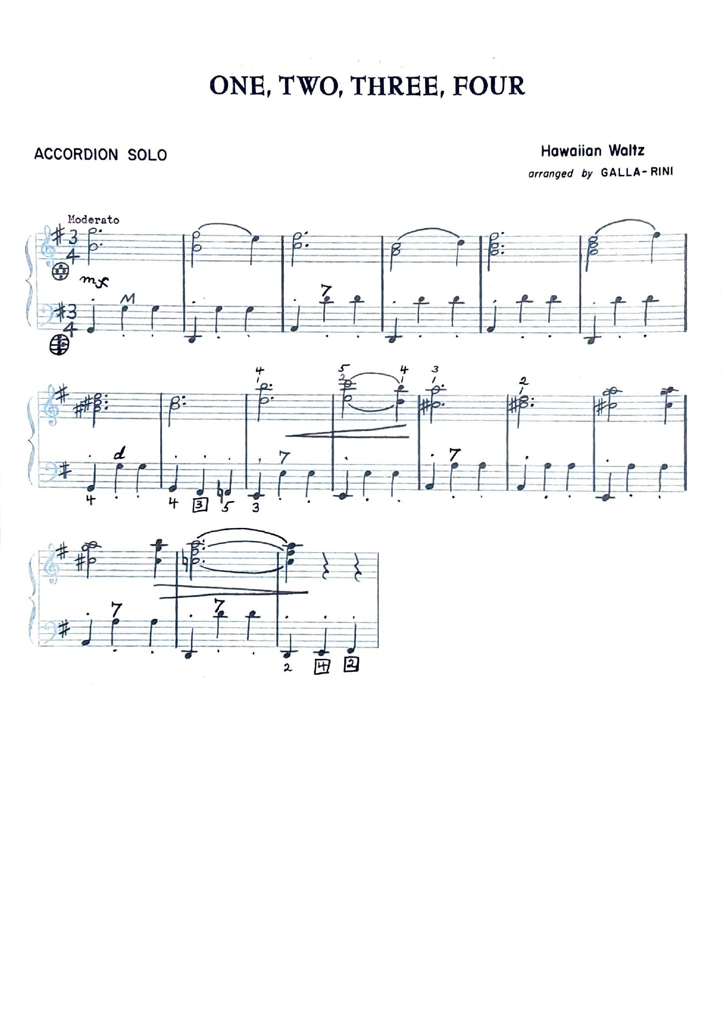 One, Two, Three, Four