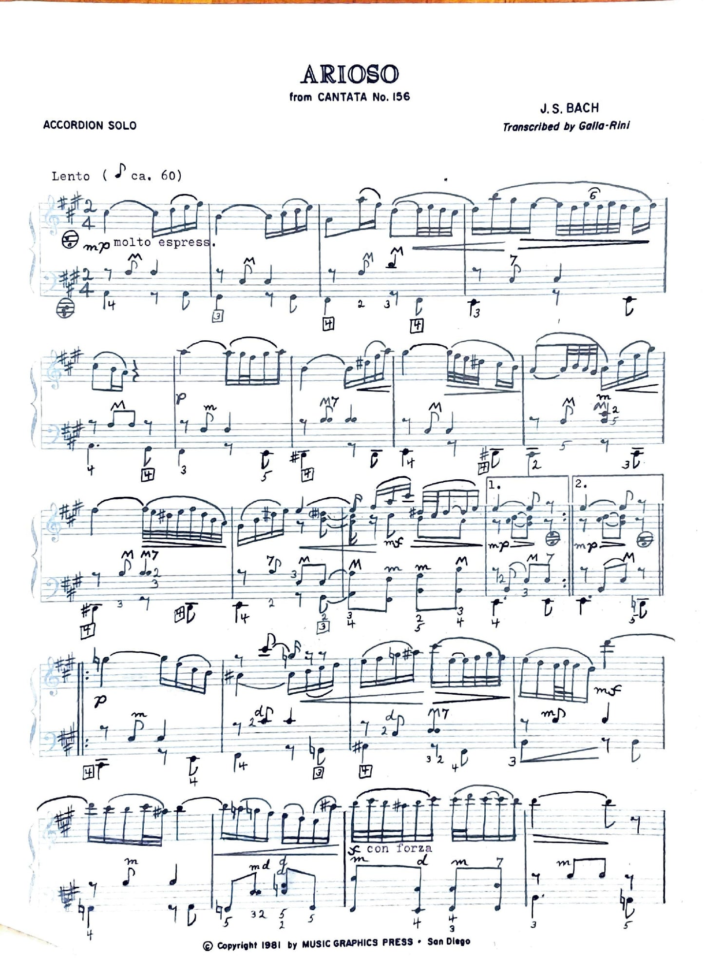 Arioso from Cantata No. 156