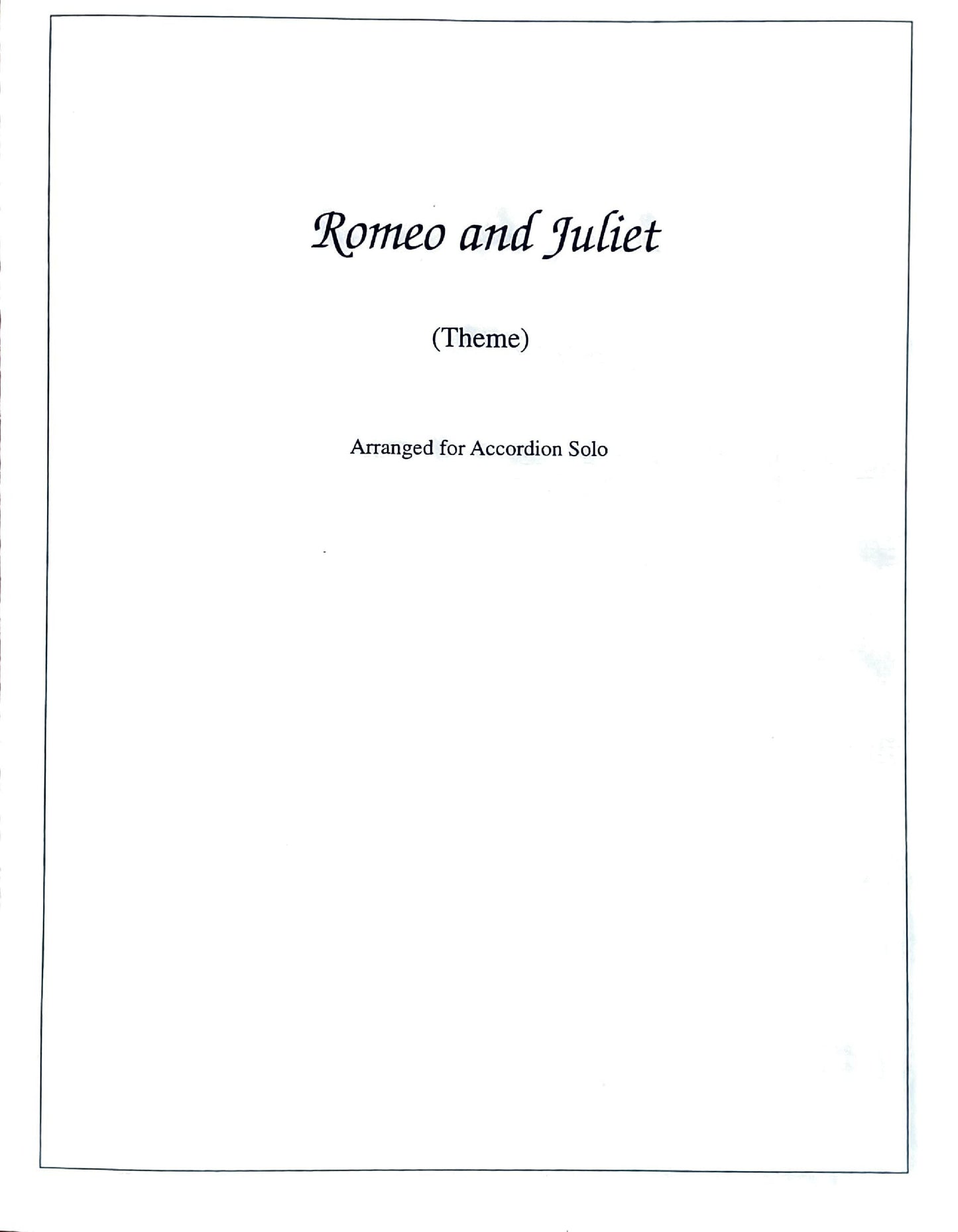Romeo and Juliet (Theme)
