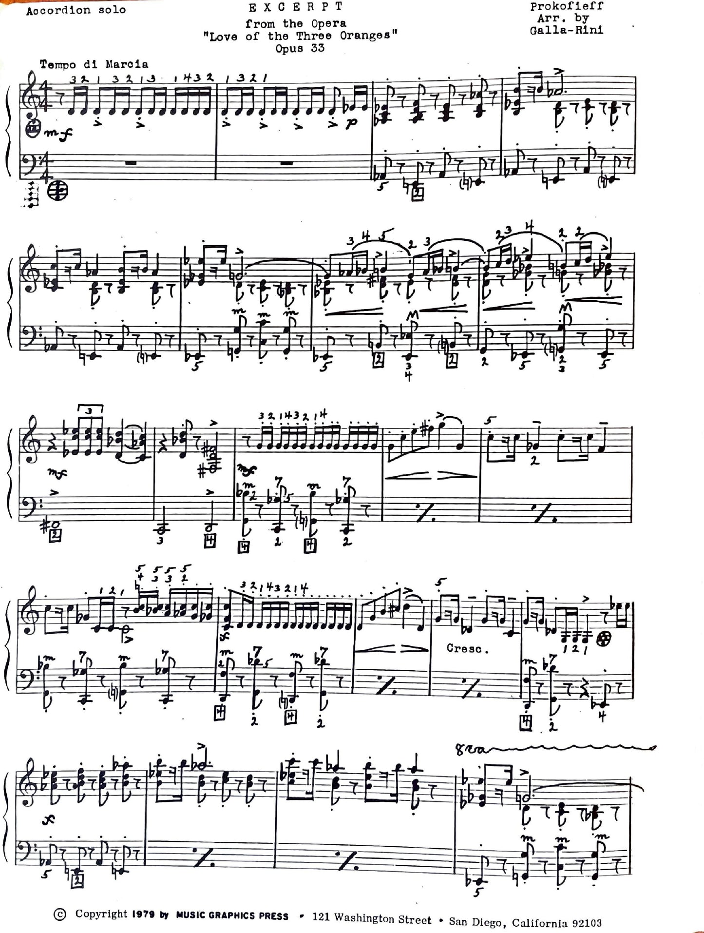 March from 'Love of Three Oranges'