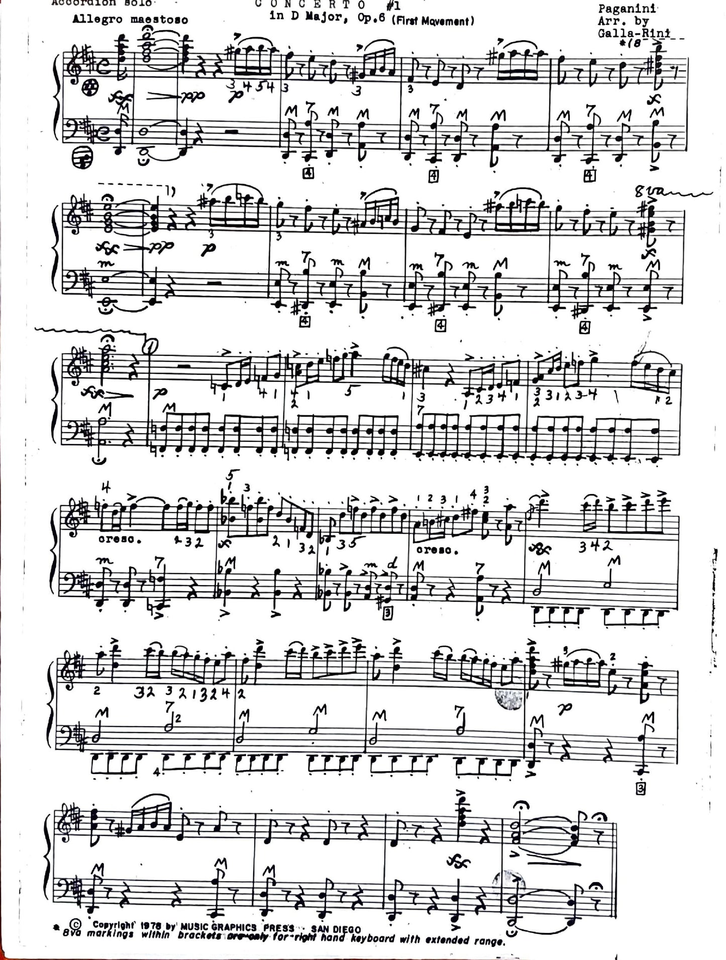 Concerto No. 1 in D Major Op. 6