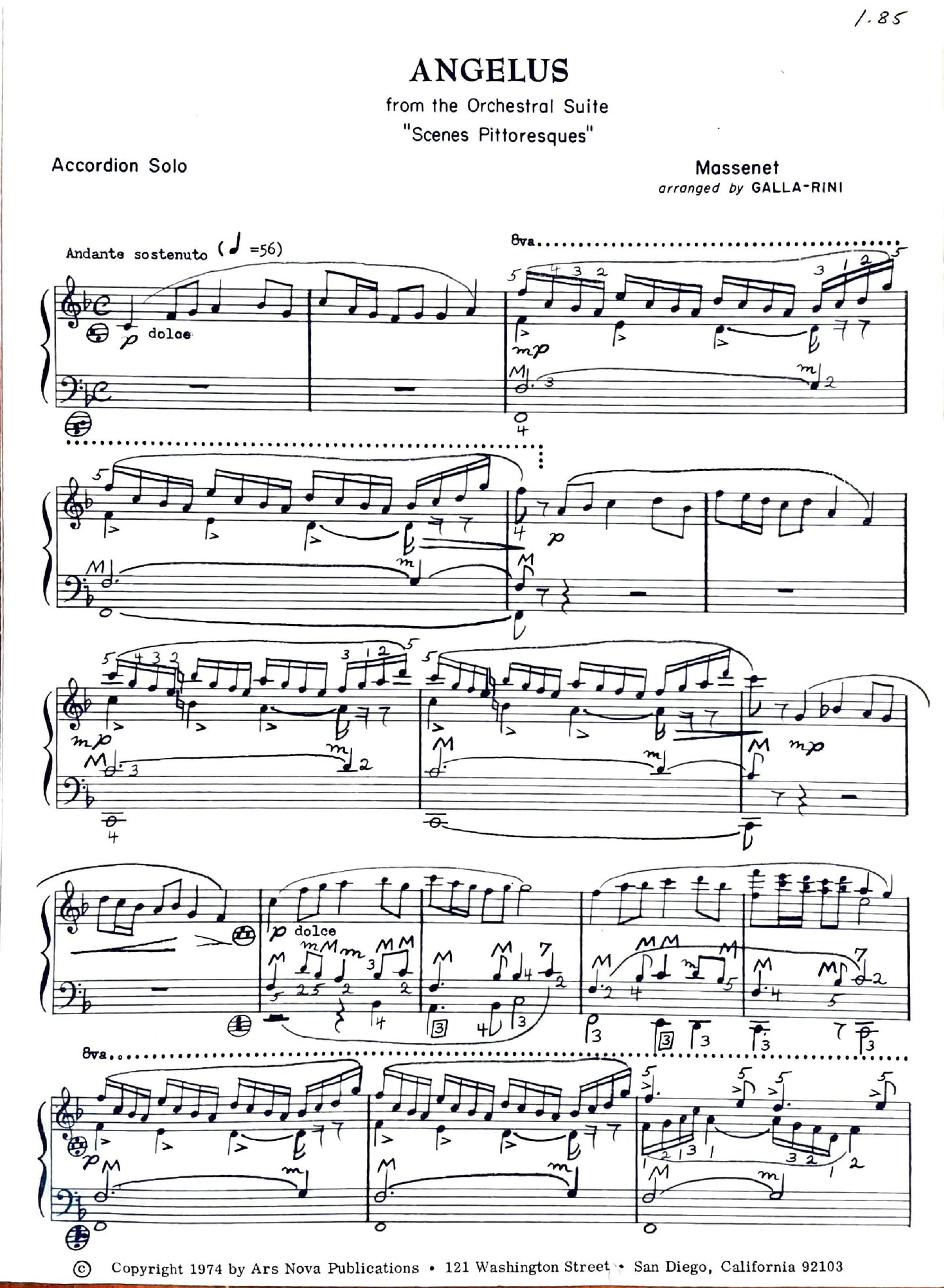 Angelus from the Orchestral Suite 'Scenes Pittoresques'