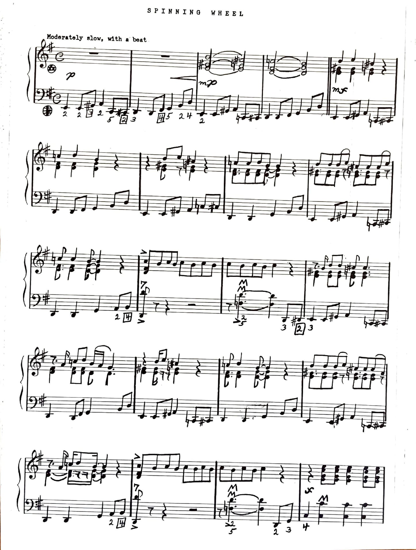 Spinning Wheel (Solo)