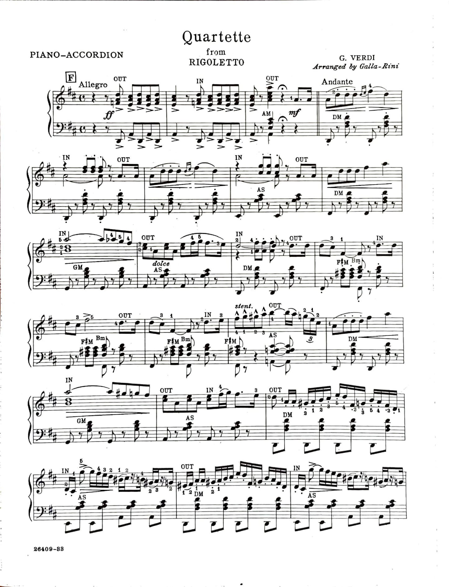 Quartette from 'Rigoletto' (Solo)
