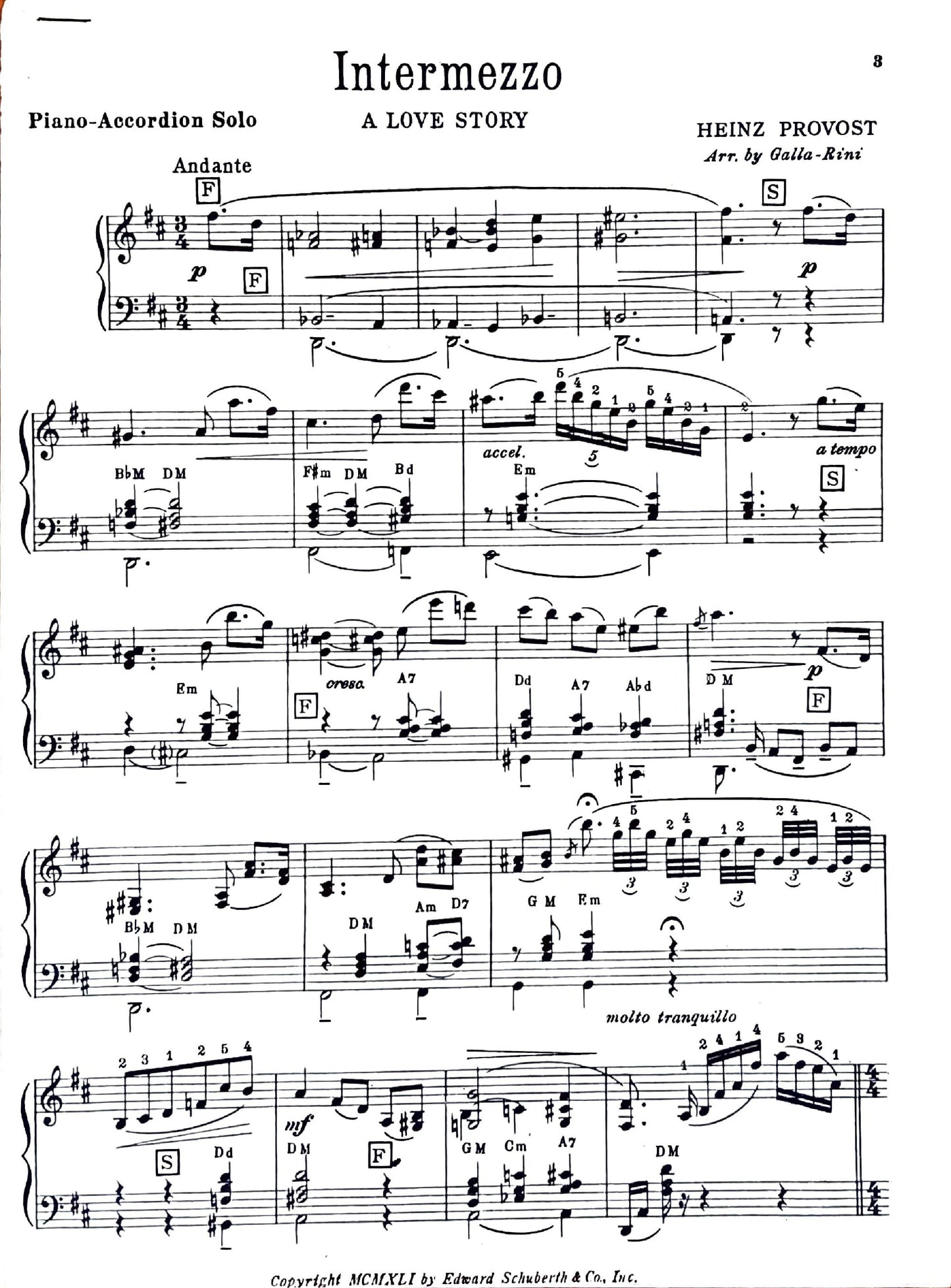 Intermezzo (A Love Story) (Solo)