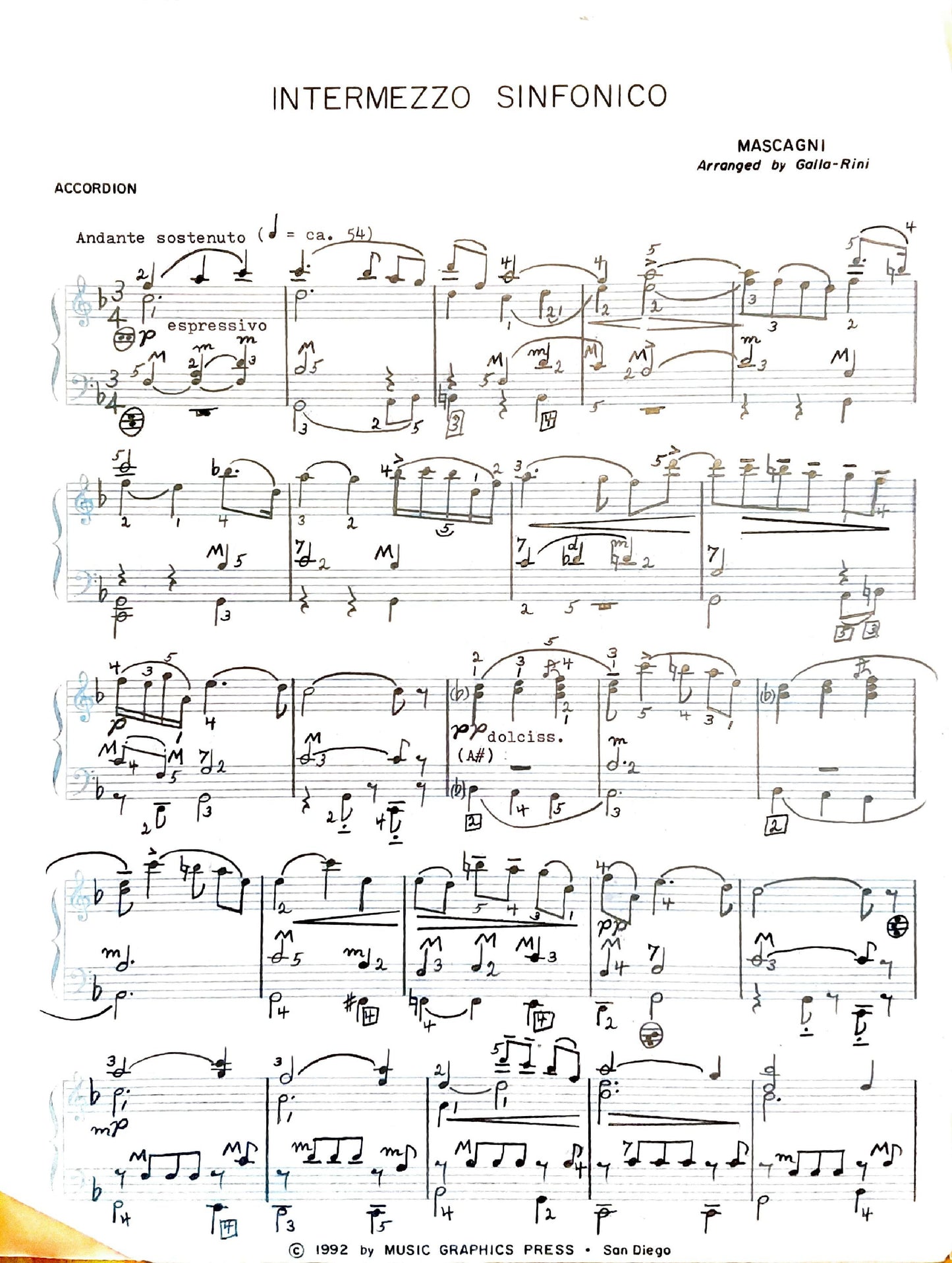 Interrmezzo Sinfonico (Solo)