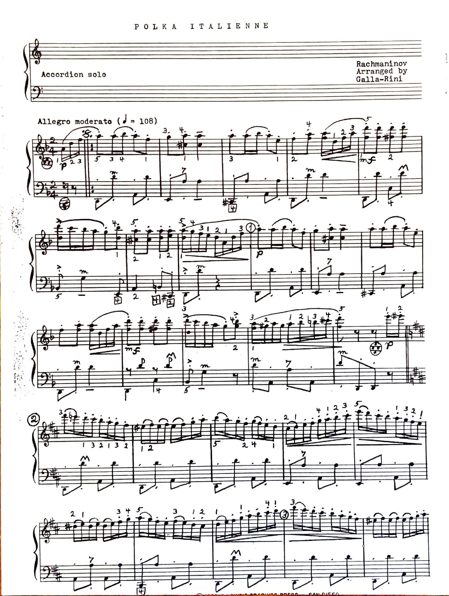 Polka Italienne (Solo)