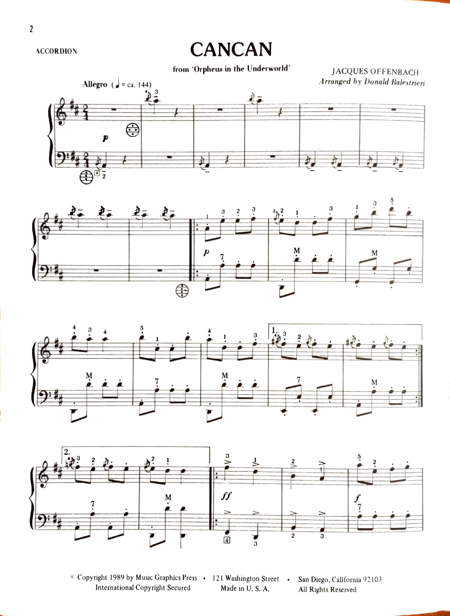 Cancan from Orpheus in the Underworld