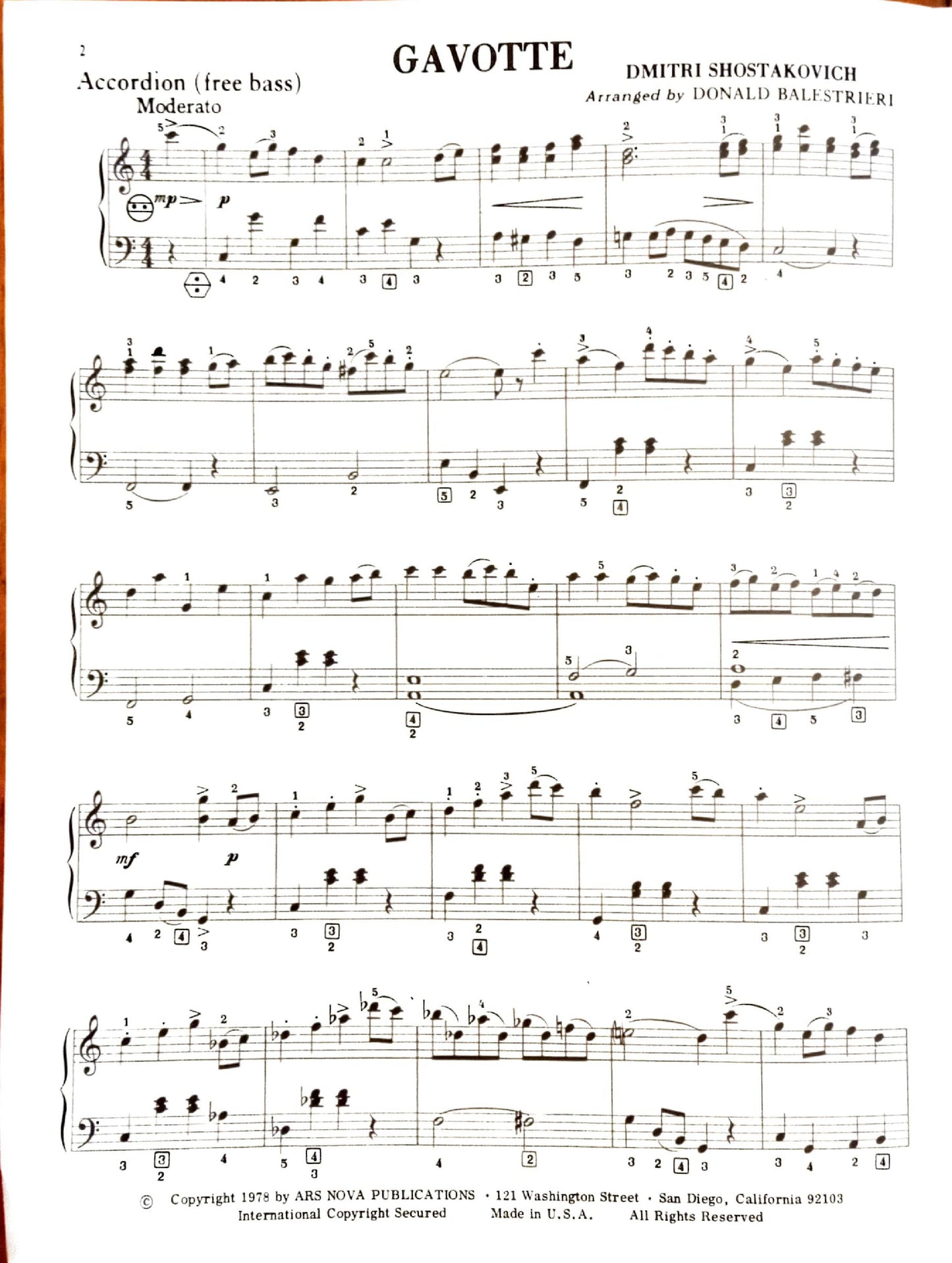 Gavotte from "Dance of the Dolls"
