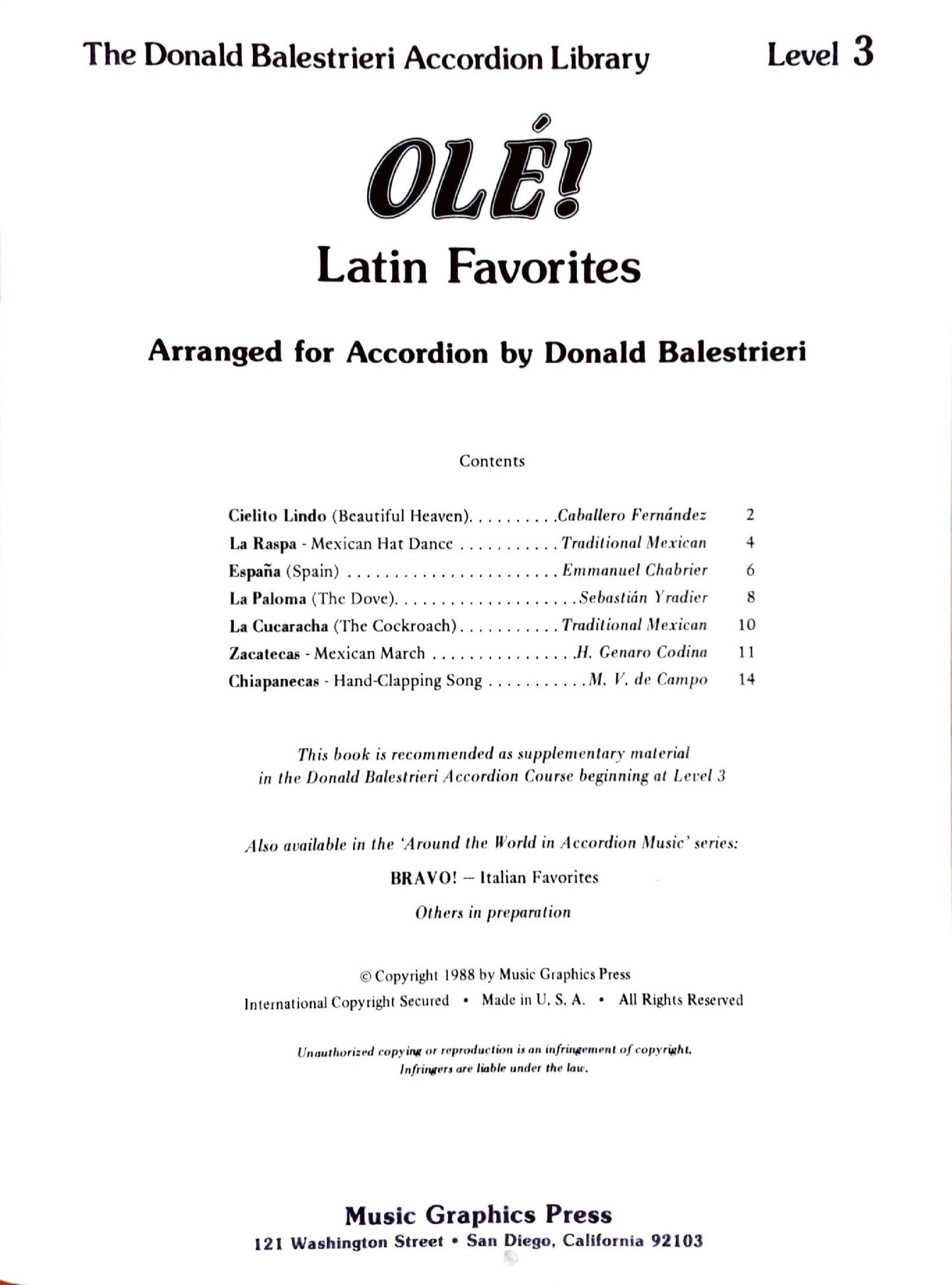 Ole! Latin Favorites