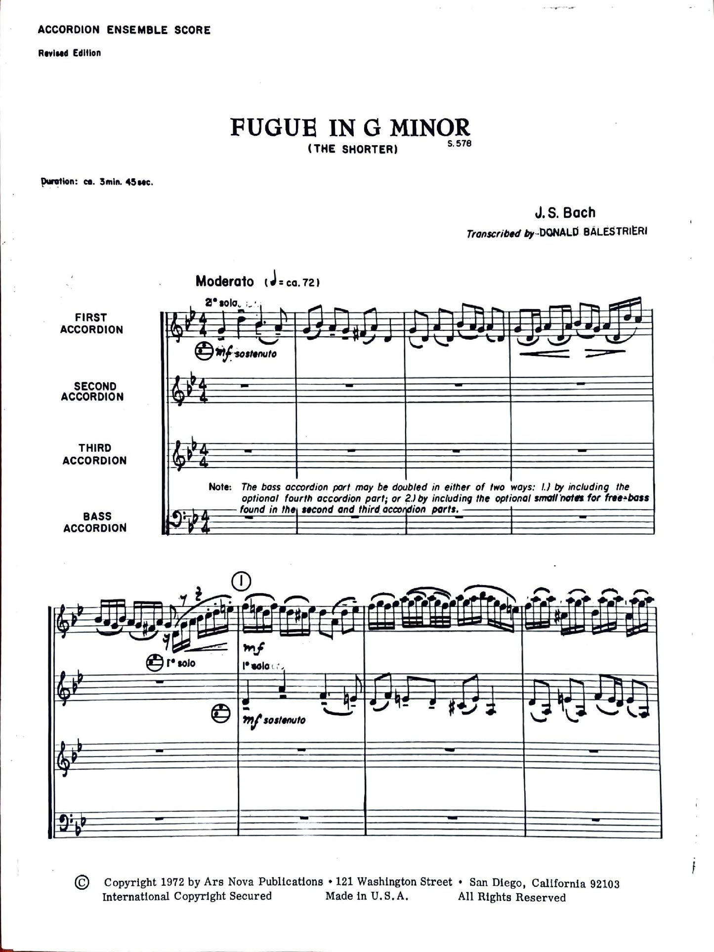 Fugue in G Minor
