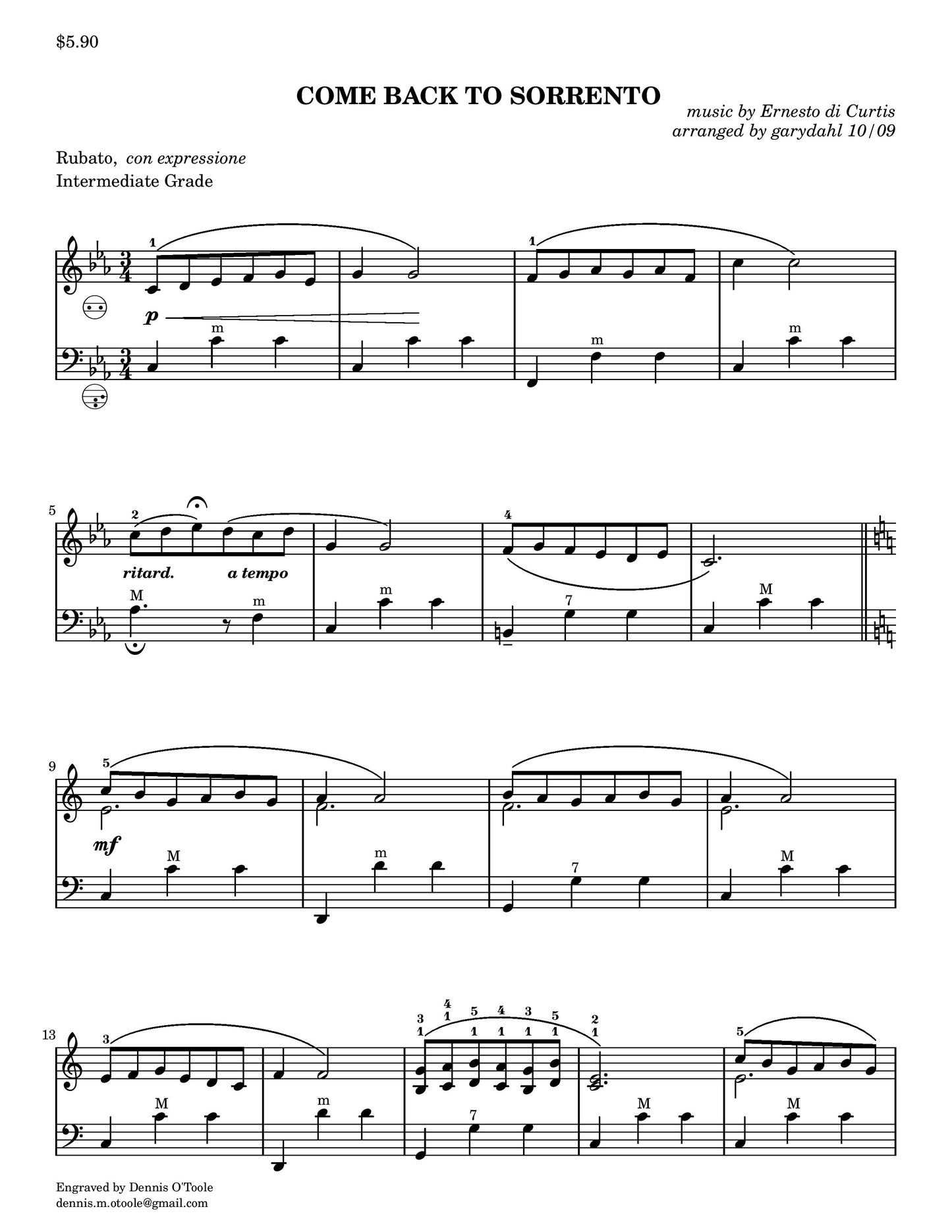 Come Back To Sorrento - advanced