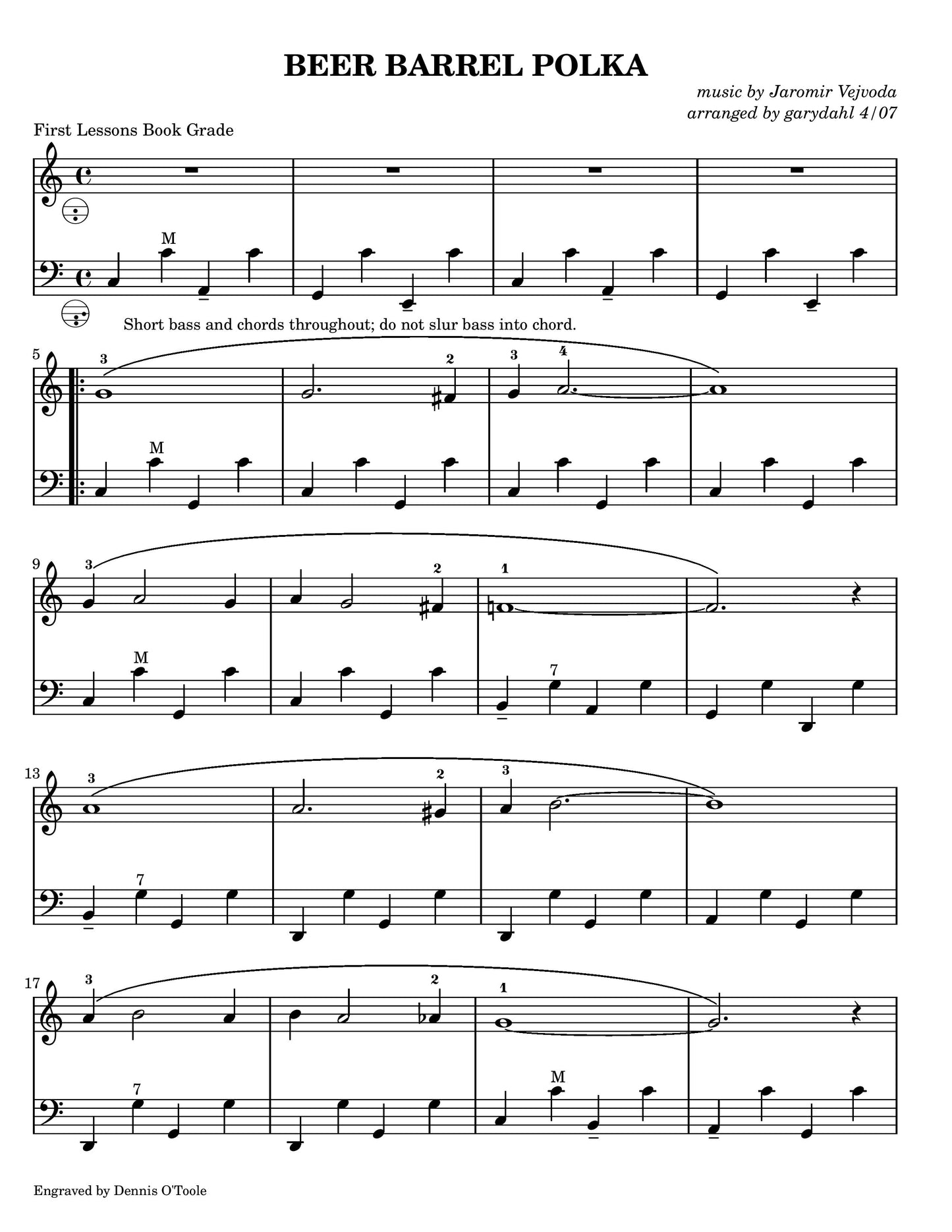 Beer Barrel Polka (easy)