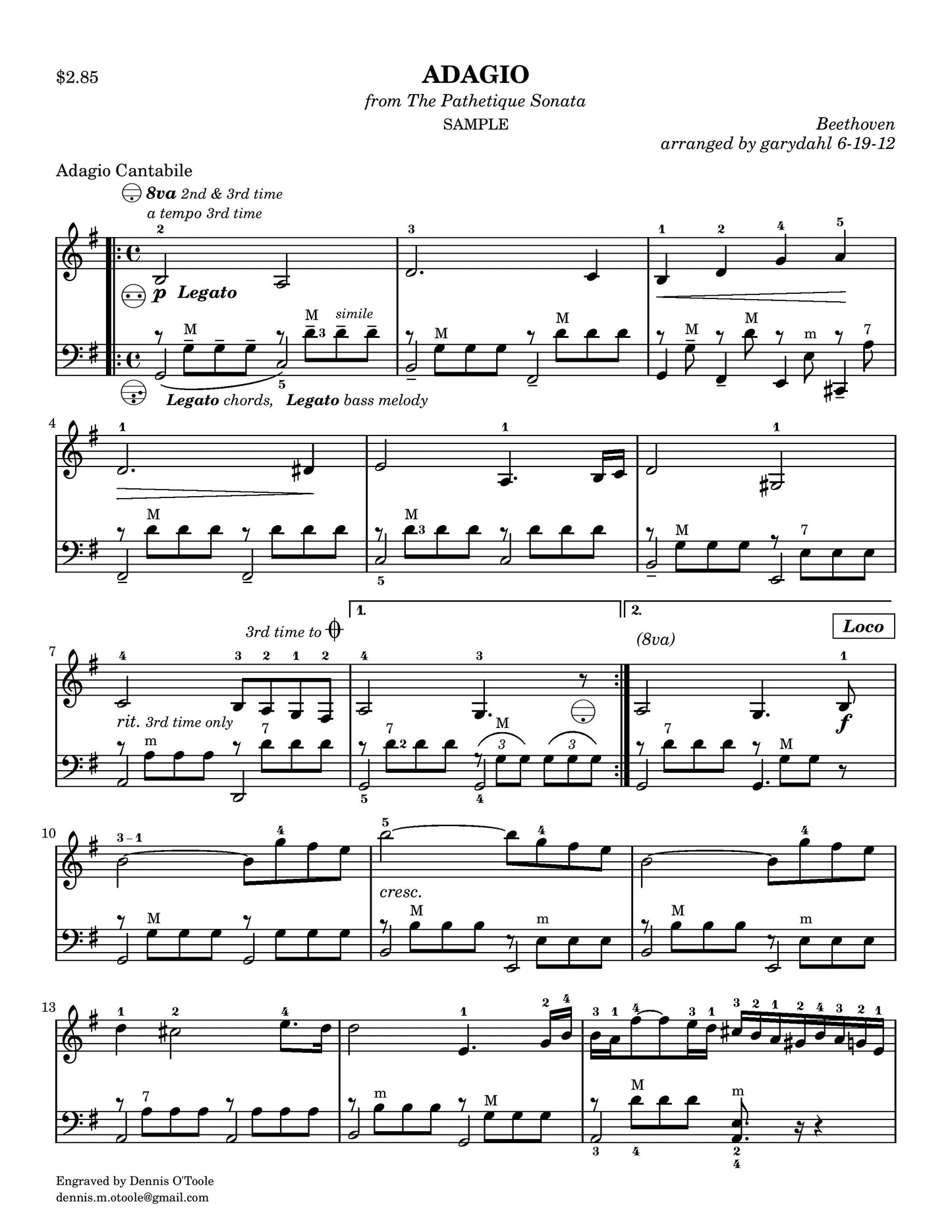 Adagio from The Pathetique Sonata
