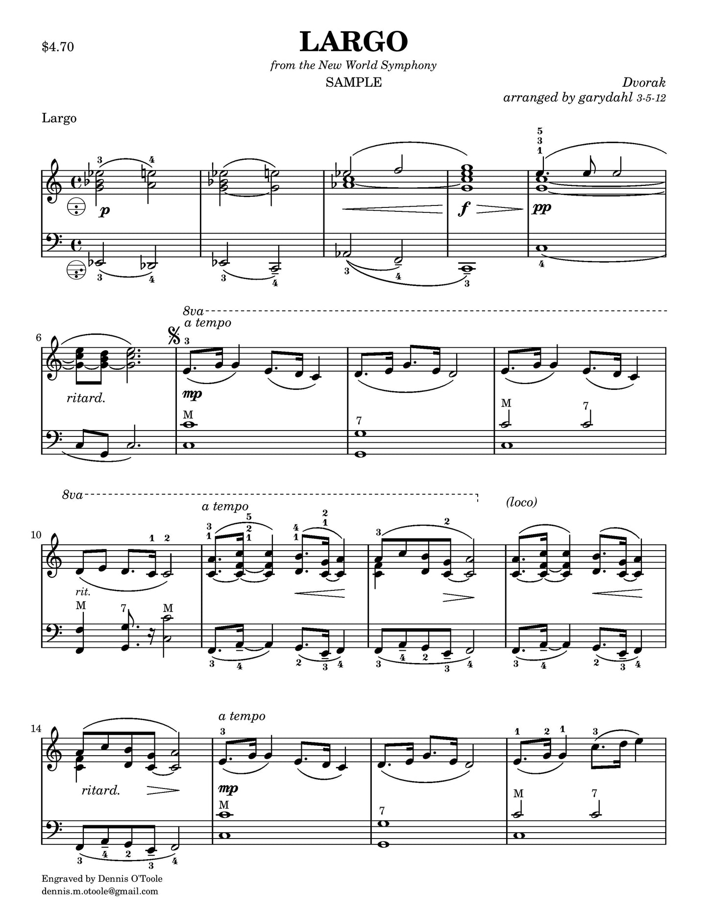 Largo from Symphony No. 9 "From the New World", Op. 95