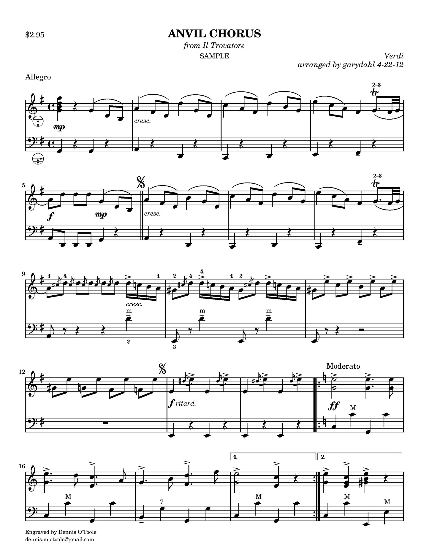 Anvil Chorus from act 2, scene 1 of Il Trovatore