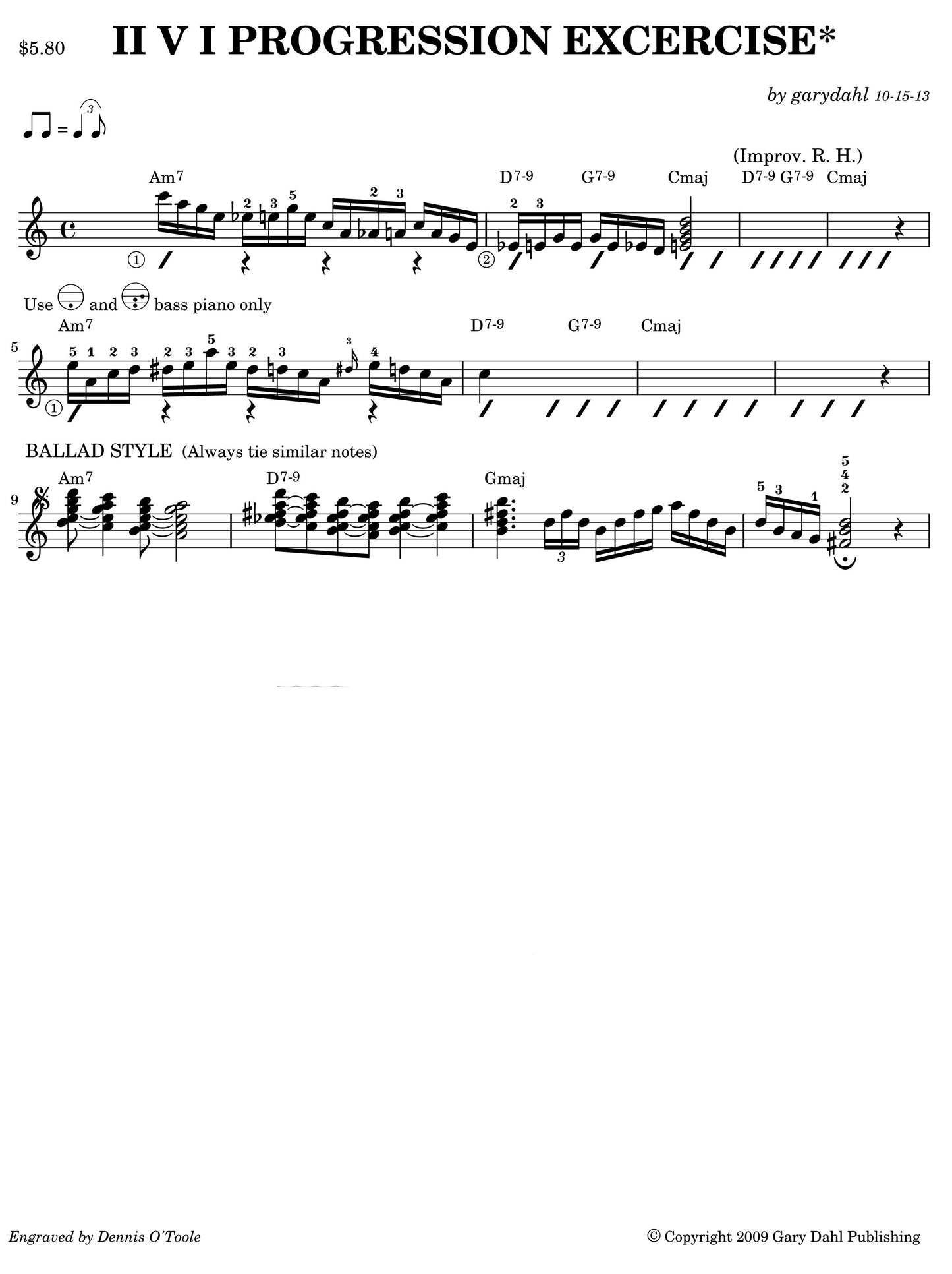II V I Progession Exercise