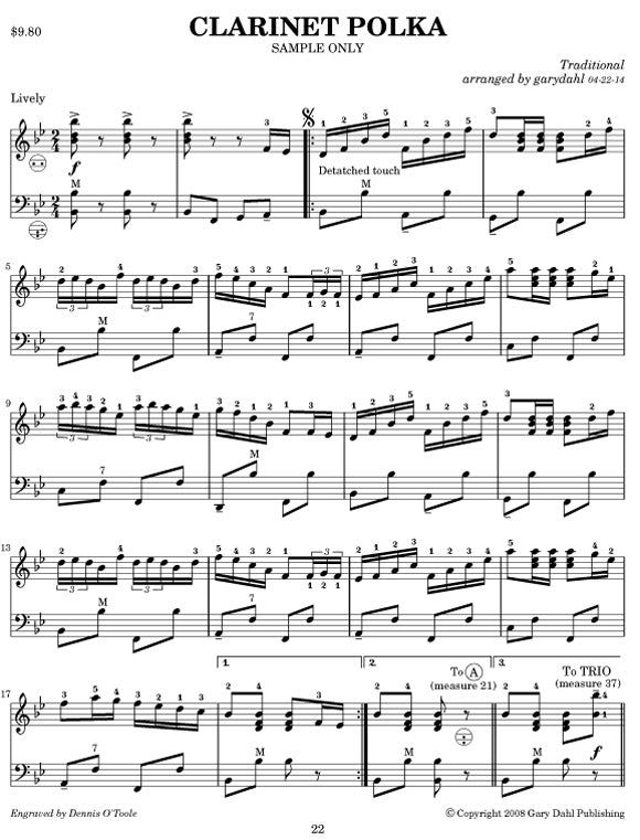 Favorite Waltzes and Polkas eBook accordion arrangements by Gary Dahl