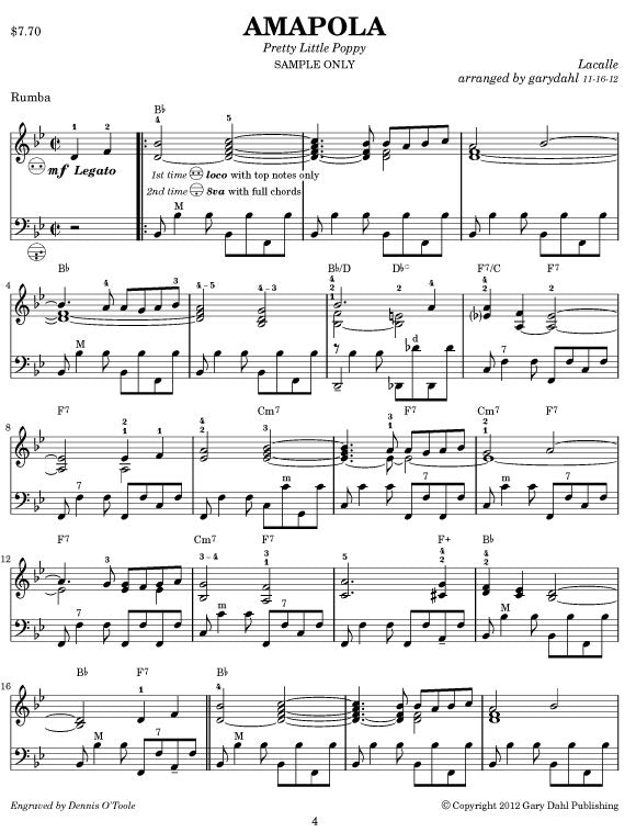 Latin Spectacular eBook accordion arrangements by Gary Dahl