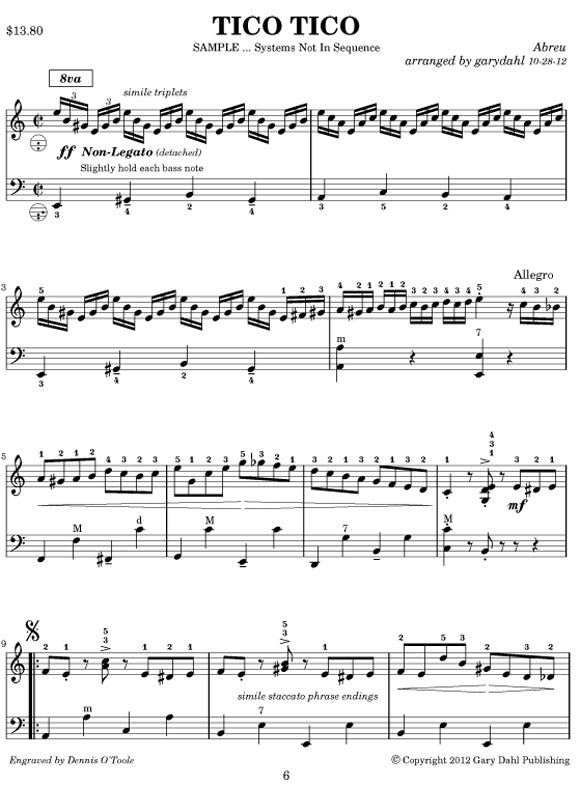 Latin Spectacular eBook accordion arrangements by Gary Dahl