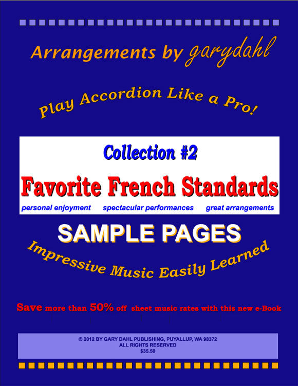 Favorite French Standards eBook accordion arrangements by Gary Dahl