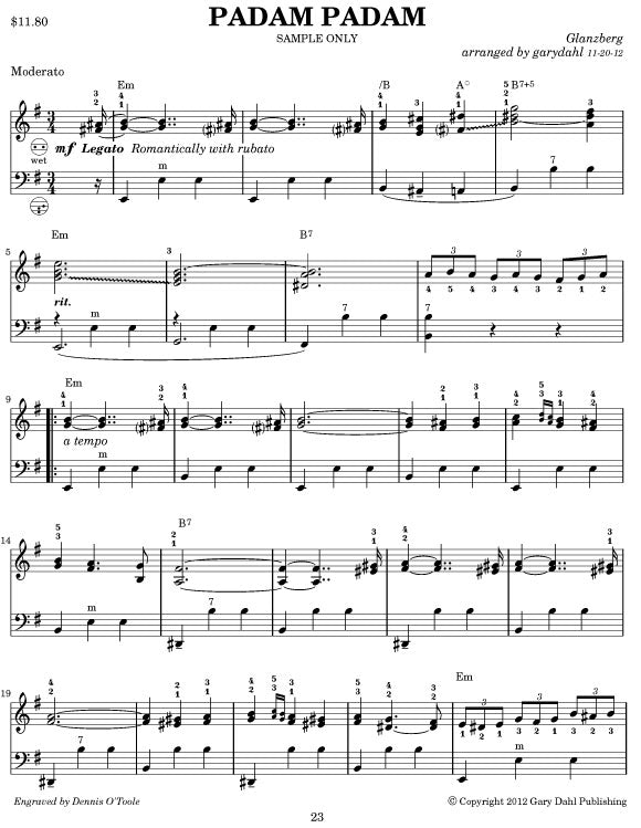 Favorite French Standards eBook accordion arrangements by Gary Dahl