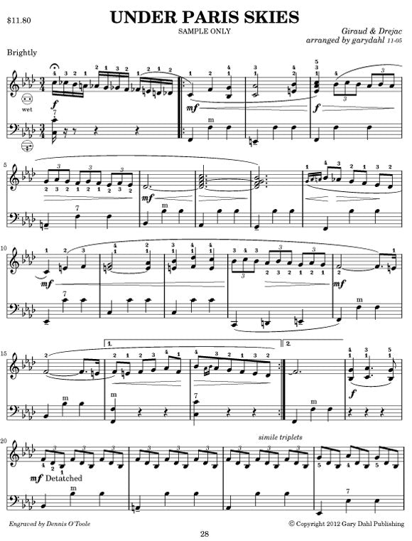 Favorite French Standards eBook accordion arrangements by Gary Dahl