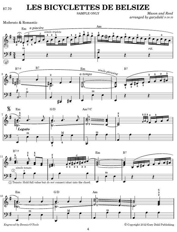 Favorite French Standards eBook accordion arrangements by Gary Dahl