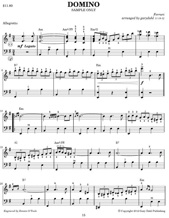 Favorite French Standards eBook accordion arrangements by Gary Dahl