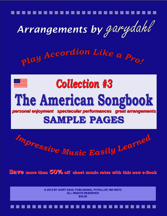 The American Songbook eBook accordion arrangements by Gary Dahl