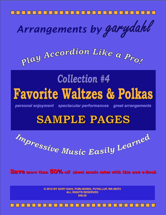 Favorite Waltzes and Polkas eBook accordion arrangements by Gary Dahl