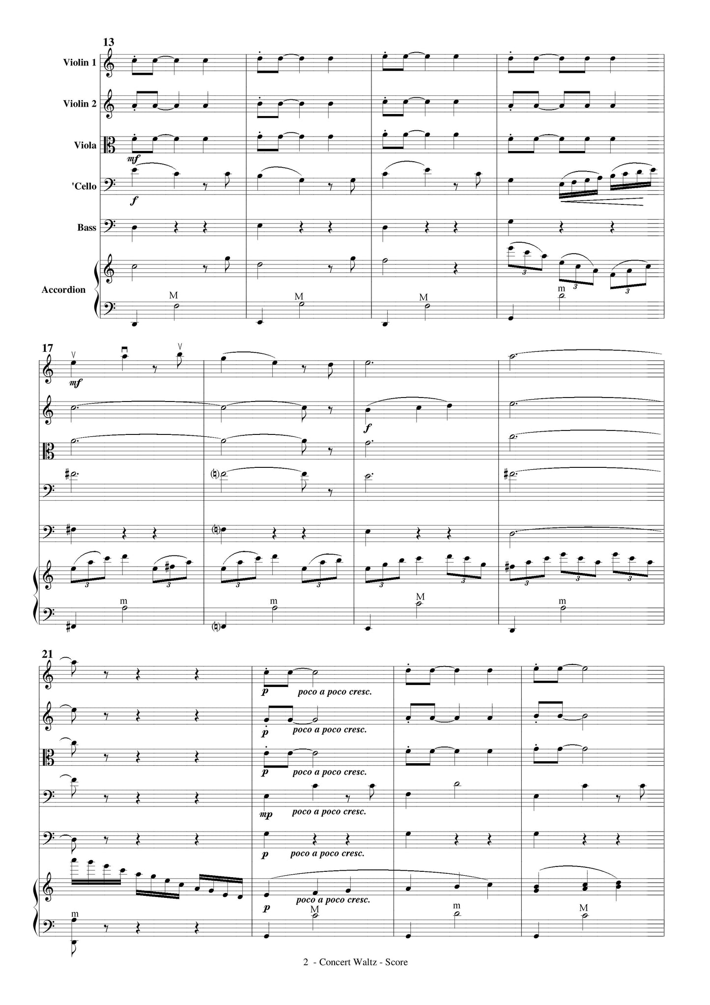 Concert Waltz (for Solo Accordion and Strings)