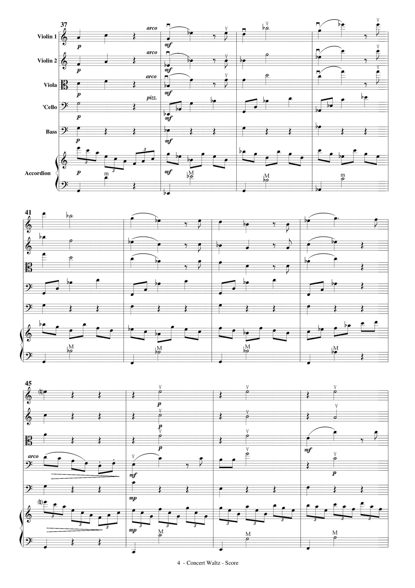 Concert Waltz (for Solo Accordion and Strings)