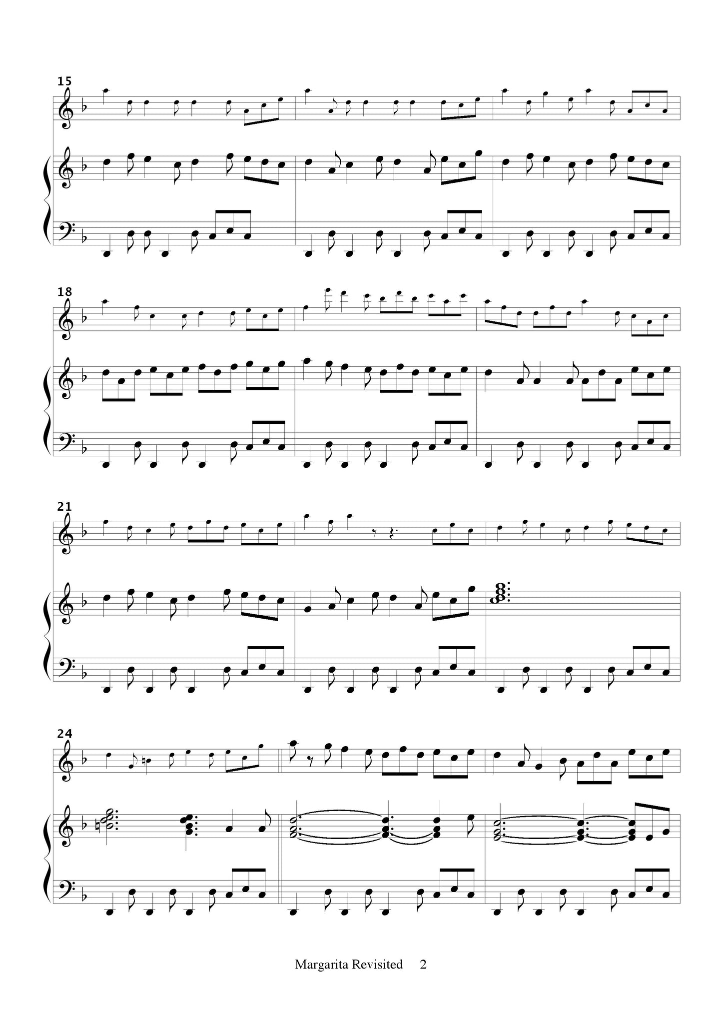 Margarita Revisited - solo accordion & piano accompaniment