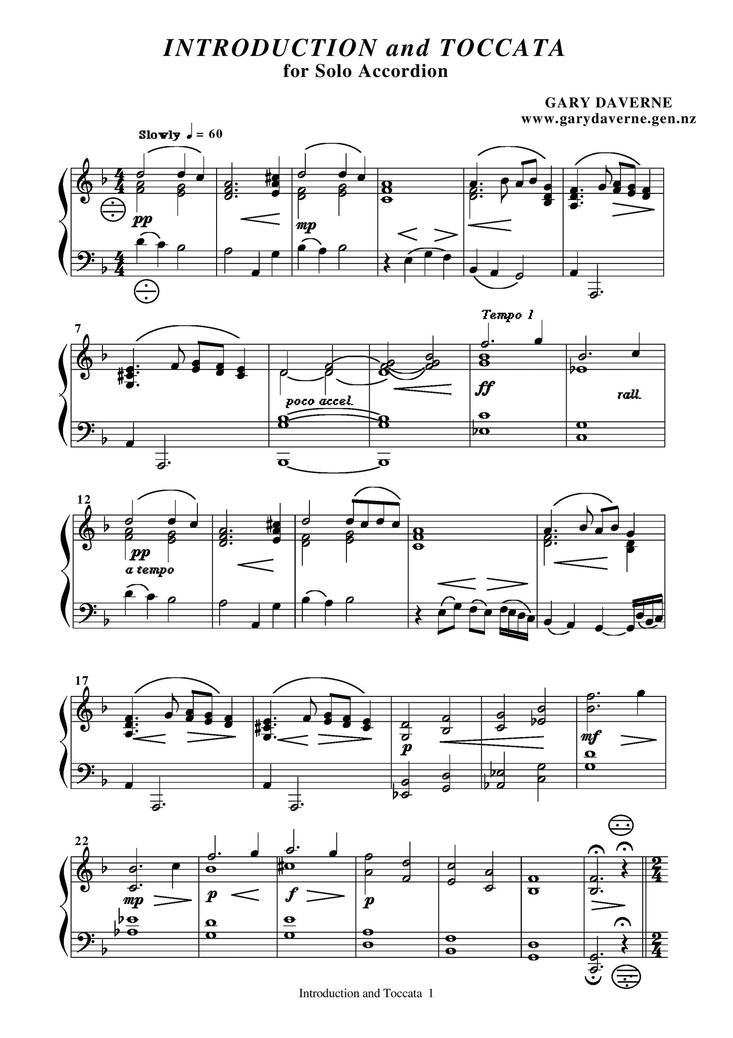 Introduction and Toccata (solo accordion)
