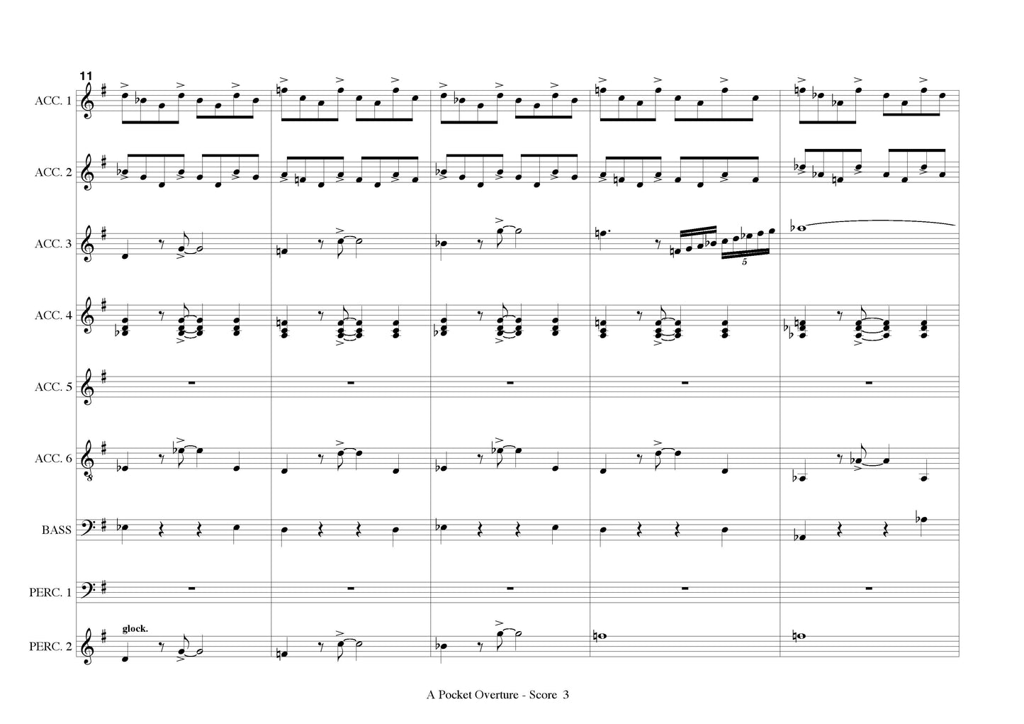 Pocket Overture for accordion ensemble/ orchestra