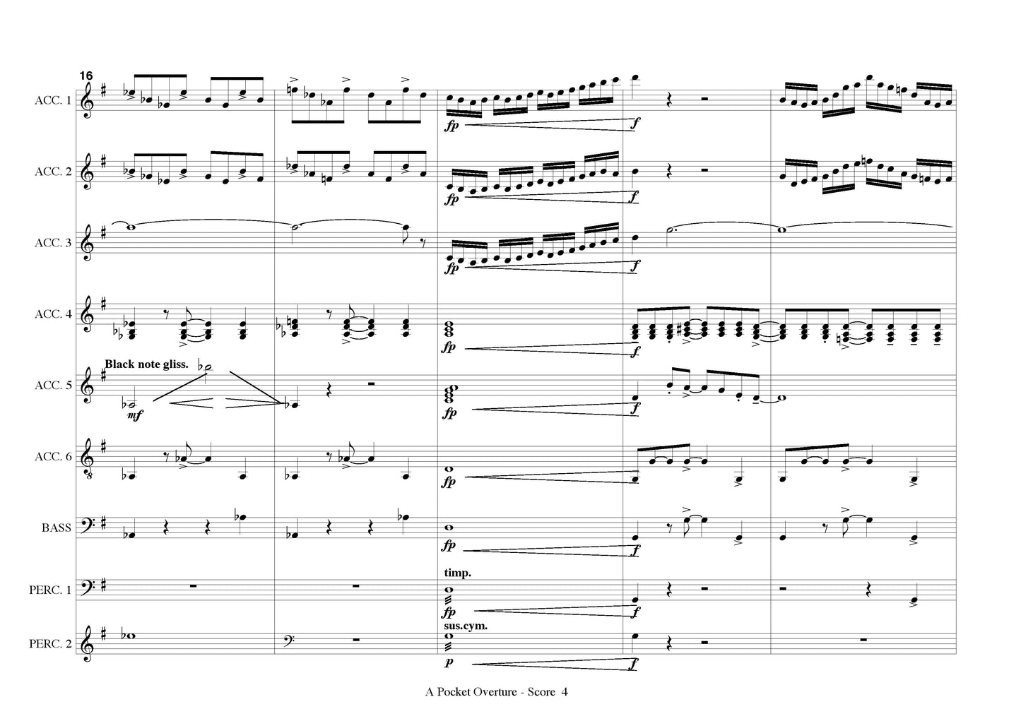 Pocket Overture for accordion ensemble/ orchestra