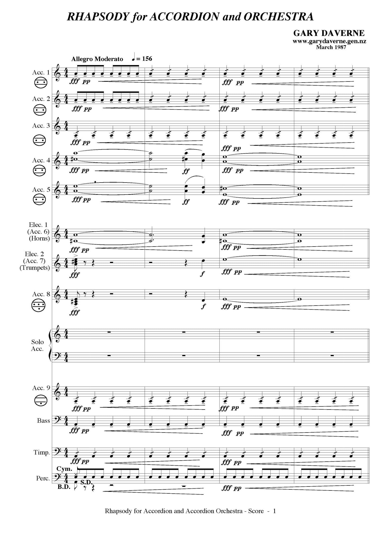 Rhapsody for Solo Accordion and Accordion Orchestra
