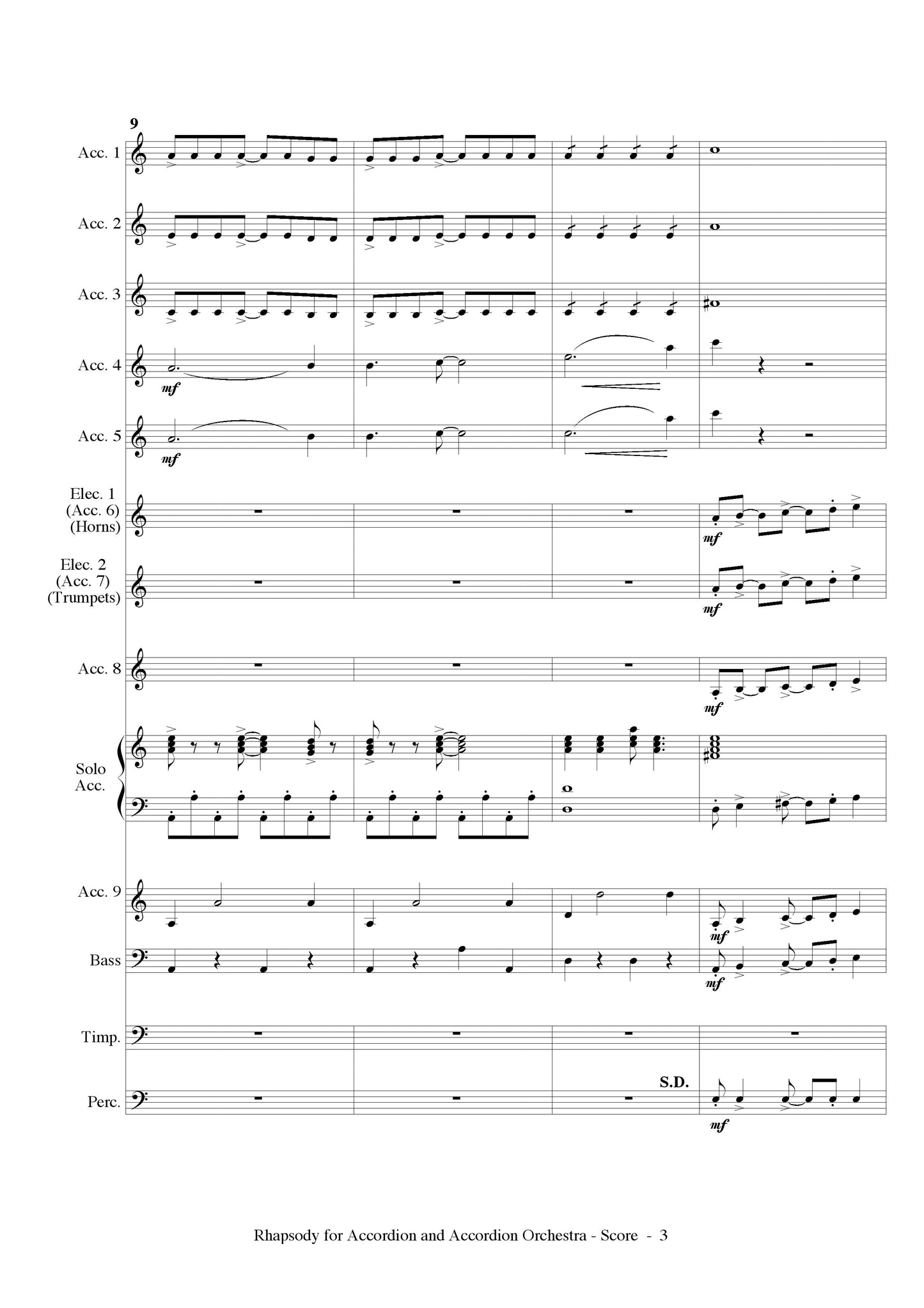 Rhapsody for Solo Accordion and Accordion Orchestra